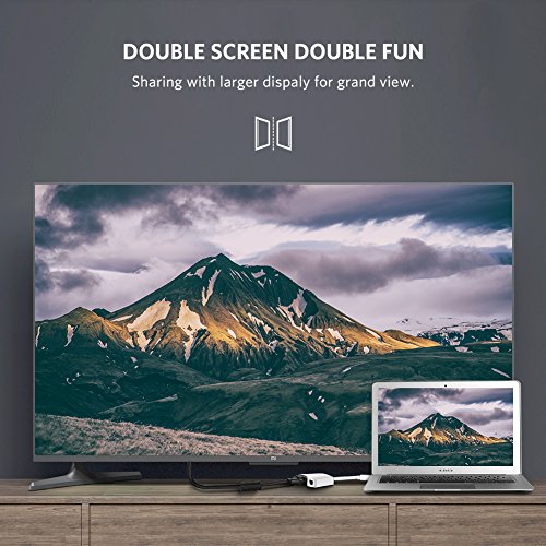 UGREEN Mini Displayport auf hdmi Adapter Thunderbolt auf Vga 2 in 1 HDTV Konverter 1080P für Apple Mac Book, MacBook Pro, MacBook Air, Mac Mini und iMac,Microsoft Surface Pro/ Pro 2/ Pro 3, Thinkpad X1/ Carbon/ Touch/ Helix weiß - 5