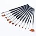 Produktbild Paint Brush Set, Chickwin 12 Stück / Set Nylon Haar Holzgriff High-Grade Aquarell Gouache Malerei Pen Acryl Ölgemälde Zubehör (Tiefblau)