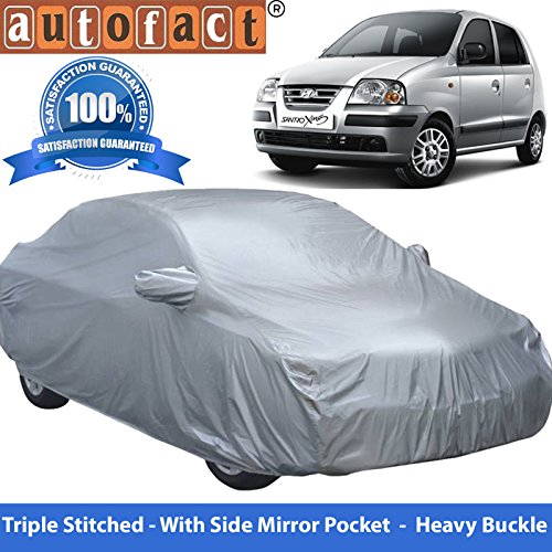 Autofact Premium Silver Matty Triple Stitched Car Body Cover with Mirror Pocket for Hyundai Santro Xing RS.799 (60.00% Off) - Amazon Autofact Premium Silver Matty Triple Stitched Car Body Cover with Mirror Pocket for Hyundai Santro Xing RS.799 (60.00% Off) - Amazon