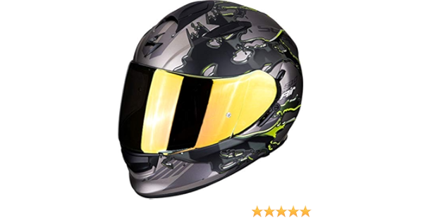 Motorcycle helmets Scorpion EXO-510 AIR LIKID Titanium-Neon yellow,  Titanium, XL : Amazon.co.uk: Automotive