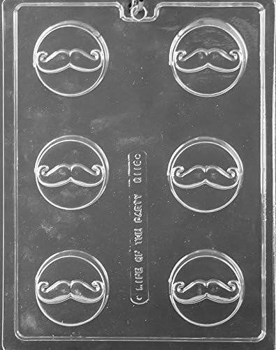 Moustache Oreo Cookie Sheet Plastic Chocolate Mould 6 on 1