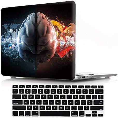 Macbook Air 13" Case with Keyboard Cover,DIGIC Hard Plastic Cover Case with Keyboard Protector for Macbook Air 13.3 inch(A1369/A1466),Glare Brain