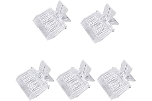 5 Pieces Queen Bee Cage Catcher Clips Plastic Queen Catching Tool Queen Catcher Queen Bee Catcher Queen Bee Cage Bee Queen Marking Catcher for Safely Capture and Store The Queen Bees, Transparent