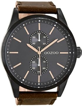 Oozoo Herrenarmbanduhr im Chrono-Look Braun 50 mm C8513