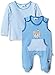 SALT AND PEPPER Baby Boys Crew Neck Long Sleeve Footies, Blue (milky blue 404), 0 - 3 Months
