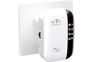 AUCANNIO 2026 Newest wifi extender booster, wifi booster, wifi repeater with Ethernet Port, Covers up to 3600 Sq.Ft and 45 Devices, Quick Setup, UK plug (White)
