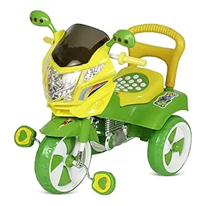 Dash Stylish Kids Tricycle , tricycles , Kids Cycle , Ride on for boy and Girl for 2 to 5 Years with Under seat Storage Space, Lights and Music (Green)