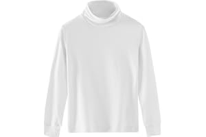 Spring&Gege Kleine & Große Mädchen Weiche Baumwolle Mittelgewicht Langarm Rollkragenpullover Kinder Basic Top