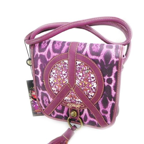 Preisvergleich Produktbild Umhängetasche 'Ed Hardy' purpur.