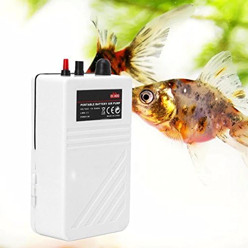 FUNDIY Portable Aquarium Battery Operated Fish Tank Air Pump Aerator Oxygen With Air Stone