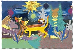 Fridolin 18862 Rosina Wachtmeister Pays des Merveilles ściereczka do czyszczenia okularów, szyfonowa, 18 x 12,5 x 1 cm, wielokolorowa