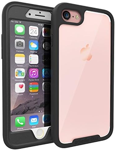 iPhone 8 case,iPhone 7 Case, eSellerBox® Heavy Duty Full-body Rugged Hybrid Dual Layer Slim Protective with screen protector Case Cover for Apple iPhone 8/iPhone 7(4.7, Black)