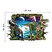 3D Dinosaurs World Jurassic Park Living Room Bedroom Removable Home Decoration Decal Decor Wall Sticker Cartoon Boys Teens Kids Children Room Wall Decor