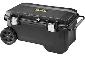 STANLEY - FATMAX STANLEY FATMAX Pro Rolling Toolbox Chest, Heavy Duty Metal Latch, Portable Tote Tray for Tools and Small Parts, 1-94-850
