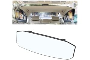 CGEAMDY Specchietto Retrovisore Auto, Specchietto Retrovisore Interno Universale 360 ° Specchio Interno Regolabile per Auto, Nessuna Colla Necessaria Nessun Danno Al Vetro per SUV, Camion(Grande)