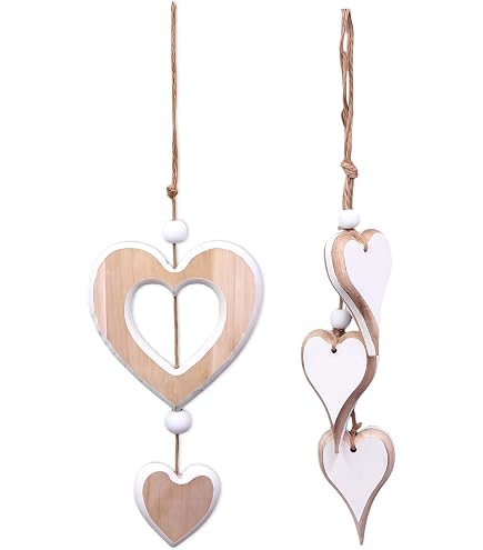 formano Ornamento da appendere a forma di cuore da 28 cm - Decorazione per finestra in acrilico argentato - Ornamento da appendere