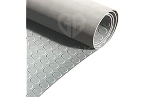 GBIANCHERIA Pavimento Tappeto Bollato in PVC col. Grigio Antiscivolo Flessibile e Resistente (1x2mt)