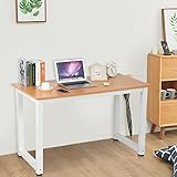 schreibtisch holz metall Große Größe: 120 x 60 x 74 cm (Länge x Breite x Höhe). Plattenstärke: 1,5 cm. Größe der Metallbeine: 5 x 5 cm (Länge x Breite).