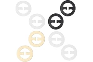 Irikdescia® 8 sztuk klipsów do ramiączek biustonosza, okrągłe klipsy do biustonosza typu racerback, idealne do każdego stroju, zapobiegają ślizganiu się pasków na ramiona (kolor skóry, biały, czarny,