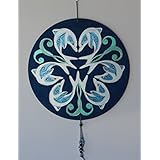 DOLPHINS & DOVES Mandala Wandbild 