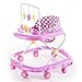 Produktbild HAIZHEN Kinderwagen Baby Walker 3. Gang Höheneinstellung Blau / Rosa / Orange 6-18 Monate Anti-Überschlag Multifunktion Zusammenklappbar Mit Musik Eisenrahmen Spielzeug Großes Rad Wagen 66 * 56 * 57 Cm Für Neugeborene