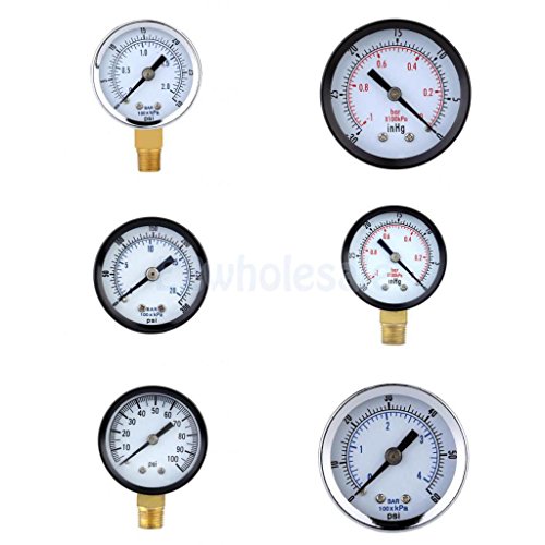 0-30psi 0-2bar Mini Wahlluftkompressor Meter Hydraulische Manometer - 8