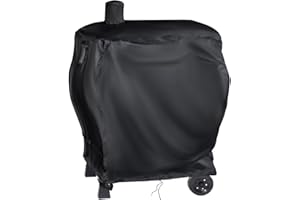 Feestars BBQ Barbecue Cover for XXL Smoker Charcoal Grill, Waterproof Cover for Protecting Barbecue Grill Outdoor Garden Use