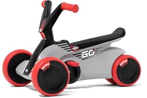Berg GO² 2 in 1, scivolo e girante, per bambini, con pedali pieghevoli, giocattolo per bambini per bambini di 10 mesi (SparX rosso)