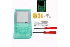 PERFECT PART Coque complète pour Nintendo Gameboy Pocket GBP Jeu Coque avec boutons et vis Vert lumineux
