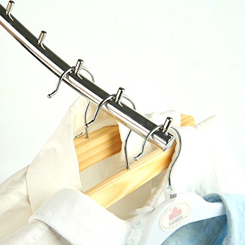Newdora 180°drehbarer Edelstahl Kleiderhaken Wand-Kleiderständer Kleiderlüfter Garderobenhaken Schwingenarmhalter Kleiderbügel Kleiderständer Kleiderbügel Mit 5 Haken – Silber - 4