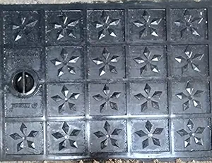 Gum-Tea, Heavy Duty Fiber Reinforced Man Hole Gutter Cover Color Black- 2 Nos. (18