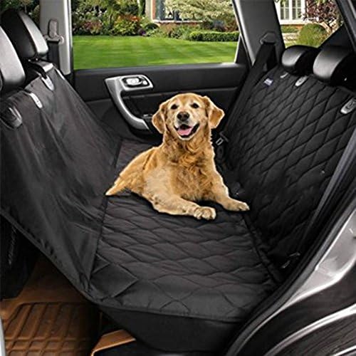 Excerando Washable Pet Car Rear Seat Protector Cover Durable Heavy Gauge Waterproof Material Dog Travel Hammock Cover -58 x 54 Inches (Black)