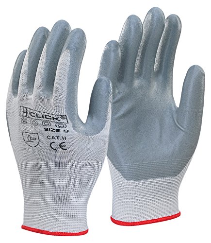 Preisvergleich Produktbild Nitril Schaum Polyester Handschuh grau L