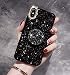 Produktbild Homikon Silikon Hülle Sternenhimmel Bling Glänzend Glitzer TPU Handyhülle Durchsichtig mit Strass Diamant Ring Ständer Weiche F Schutzhülle Stoßdämpfend Cover Etui für iPhone XS Max - Schwarz