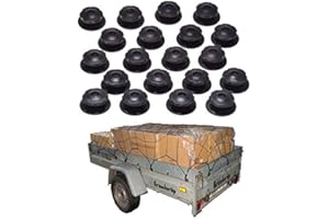 Anhängernetz mit Befestigung Rundknöpfen 20 St.inkl Schrauben KFZ Auto Netz von all-around24® (120 x 80 cm bis 180 x 130 cm)