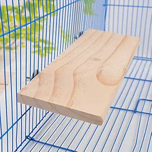 Parrot Bird Wood Perch Stand Platform Rectangle Square Shelf Stand Board for Budgie Parakeet Cockatiel Hamster Gerbil Rat Chinchillas Guinea Pig