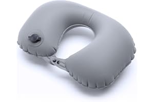 Pitasha Nadmuchiwana poduszka podróżna, poduszka na szyję do podróży, nadmuchiwanie 5S i szybkie spuszczanie powietrza, poduszka w kształcie litery U, nadmuchiwana poduszka na szyję, poduszka do drzemki do samolotu/samochodu/domu/biura