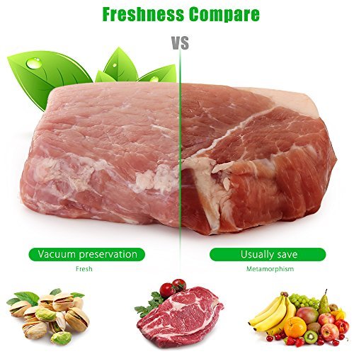 INLIFE K8 Vakuumierer, sous vide vakuumierer mit 10 Beutel(5 für 6×10″und 5 für 10×8″) - 6