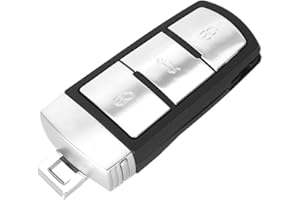 PHONILLICO Coque Cle pour VW Volkswagen Passat B6 B7 3C CC - Plip clé télécommande 3 Boutons Lame