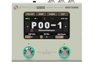 Hotone Guitar Bass Procesador Multi-Efectos Pantalla Táctil Guitar Bass Amp Modeling IR Cabinets Simulación Stereo OTG USB Audio Interface Multi Language Ampero Mini (Vanilla)