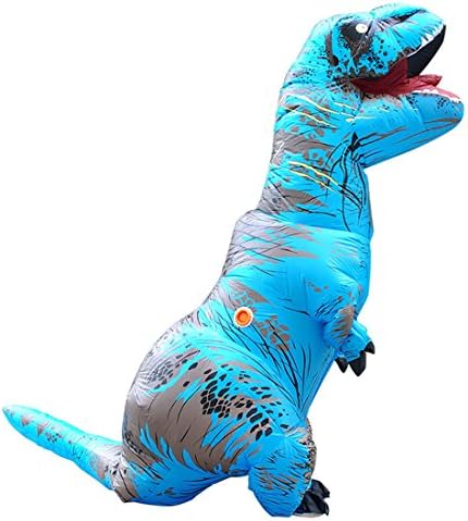 Triseaman Halloween Costume T-REX Blow Up Cosplay Inflatable Dinosaur Blue