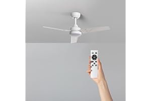 LEDKIA LIGHTING TECHBREY Ventilatore da Soffitto Silenzioso Vacker 105cm Motore DC Telecomando RF Con Luce
