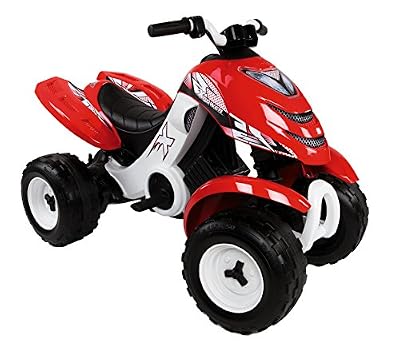 Smoby Toys, 033048, Quad électronique X Power Carbone, Véhicule Electronique pour Enfant, 2 Roues Motrices, Autonomie Batterie 2 heures, 6V, Rouge