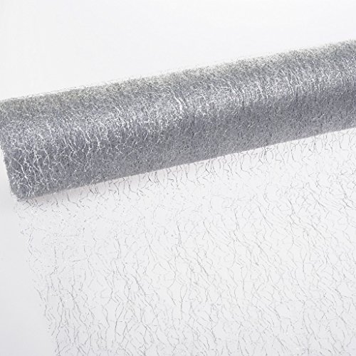 Spiderweb - Mesch - Tischläufer - Tischband - 30cm metallic silber - Rolle 25m - 67 002-R 300