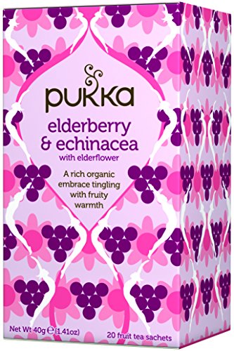 Pukka Organic Elderberry & Echinacea with Elderflower 20 Btl. 40g - Bio Holunderbeere & Echinacea