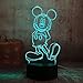 Produktbild Cartoon Nette Mickey Mouse 3D LED Nachtlicht illusion Neuheit Tisch Schreibtischlampe Geburtstag Weihnachtsgeschenk für Kind Kinder Wohnkultur