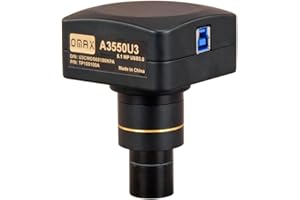 OMAX 5MP USB3.0 Appareil Photo numérique pour Microscope avec Diapositive d'étalonnage 0,01 mm (Windows 8 et 10, Mac OS X, Linux Compatible)