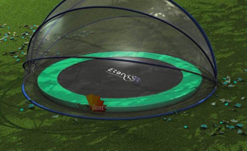 SunnyTent Rund Größe M, komplett, transparent, 440 x 440 x 220 cm. Ein Zelt für mehrere Zwecke, geeignet für Schwimmbäder, Eingegrabene Trampoline, Sandkästen, Gemüsegärten, Koi Karpfen, Jacuzzi,ESTM