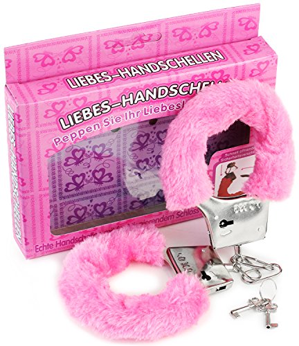 Preisvergleich Produktbild Handschellen mit Pink Plüsch Polstern u. 2 Schlüsseln