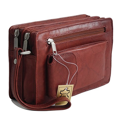 Bag Street -präsentiert von ZMOKA® , Sac bandoulière pour femme Marron Braun Doppelkammer